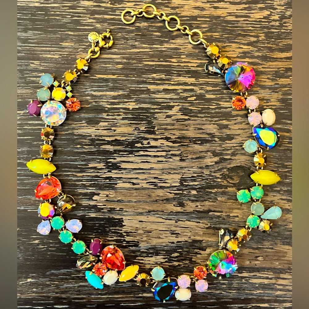 JCrew-Jeweled Statement Necklace-18” (16” Chain/2” Extender)